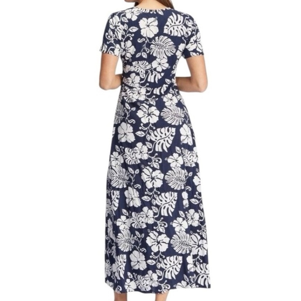 NWT Roxy Tropical Floral Ocean Echo Maxi Button Down Shirt Dress Navy Size XL‎ - Picture 2 of 15
